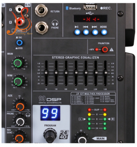 HSTD6 4-Channel Audio Mixer with 99 DSP Effects, 7-Band EQ & 48V Phantom Power — Professional Portable Mixing Console for Live Sound, Studio Recording, Podcasting & Instrument Mixing