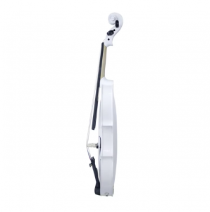 HUASHENG High Gloss White Electric Violin OEM ODM String Music Instrument Violin 4/4 for Beginner Professional