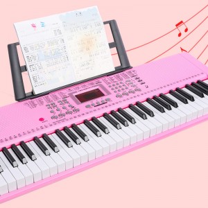 Smart Light-up 61 Keys Electric Organ Keyboard Instruments Teaching Function MP3 Playback Electric Piano for Beginners