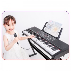 Smart Light-up 61 Keys Electric Organ Keyboard Instruments Teaching Function MP3 Playback Electric Piano for Beginners