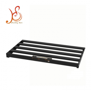HSPR‑01S Guitar Pedalboard, Mini Aluminum Effect Pedal Board with Integrated Power Supply, Holds 5 Effects Pedals for Gig & Live Show