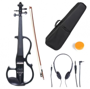 HUASHENG HOT Sale Violin Electric Handmade Silent Beginner Set 4/4 Student Electric Violin for Beginner Kid Adult