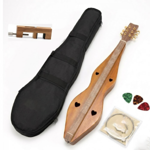 Huasheng Mountain Dulcimer With Mahogny Fingerboard Bluegrass Handmade Beginner 4 String Musical Instrument