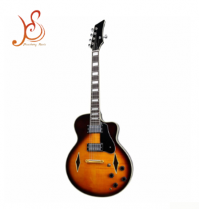 High Quality Custom Semi‑Hollow 6‑String Electric Guitar Cherry Red Gloss Finish For Wholesale Bulk Order