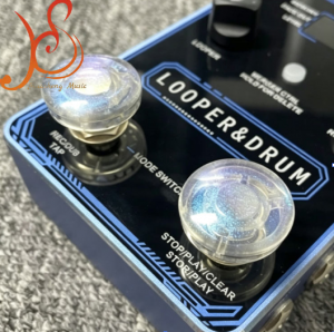 HUASHENG Transparent Glitter Plastic Guitar Pedal Footswitch Cap, Universal Protective Footswitch Topper for Music Pedal