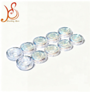 HUASHENG Transparent Glitter Plastic Guitar Pedal Footswitch Cap, Universal Protective Footswitch Topper for Music Pedal