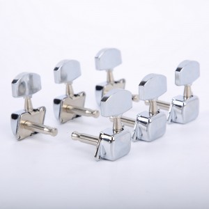 Zinc Alloy ABS Guitar Tuning Pegs Fully Enclosed Round Square Head Double Hole Knobs String Instrument Guitar Accessories