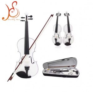 Pink 4/4 Handmade Violin Solid Spruce Wood Retro Matte High‑Quality for Adult Beginners Grade Examination Playing