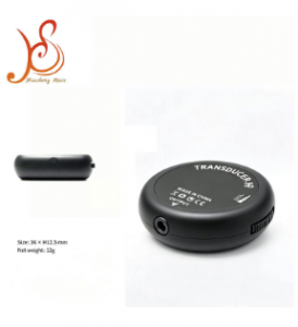 HUASHENG Piezo Vibration Transducer Pickup, ABS Housing Volume Adjustable Contact Pick‑up for Multi‑String Instruments Guitar Ukulele Violin Mandolin Banjo Instrument Transducer Accessory