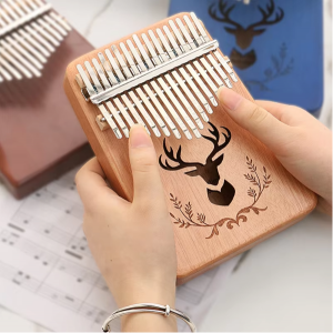 HUASHENG Kalimba Instrumento Musical OEM ODM CUSTOM 17 Keys Mahogany Kalimba Thumb Piano with Various Colors Patterns