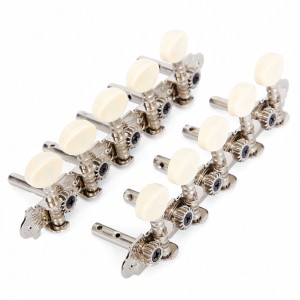 Zinc Alloy ABS Guitar Tuning Pegs Fully Enclosed Round Square Head Double Hole Knobs String Instrument Guitar Accessories