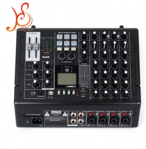 HSSK6 Professional 6-Channel USB Audio Interface Mixer with Feedback Suppressor & 3-Band EQ — Compact Digital Mixing Console for Live Sound, Studio Recording, Podcasting & Instrument Mixing