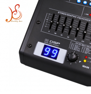 HSTD4 2-Channel Audio Mixer with 99 DSP Effects, 7-Band EQ, 48V Phantom Power, Bluetooth & USB MP3 Player — Portable Mini Mixing Console for Live Sound, Home Recording, Podcasting & Instrument Mixing