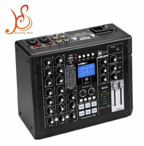 HSSK4 Professional 12-Channel Audio Mixer with Bluetooth, DSP Effects, Feedback Suppression, 48V Musical Instrument Audio Mixer