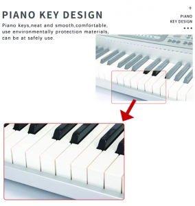 Popular Multi-function 61 Keys Electric Piano Keyboard OEM ODM Electronic Organ with 200 Tone 128 Rhythm 10 Demo Song