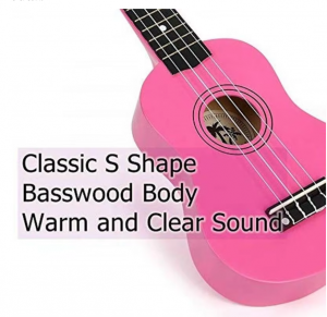 Soprano Ukulele 21Inch for Adult Beginner Students Kids Kit Hawaii Mini Guitar with Gig Bag String Pick Tuner Musical Instrument