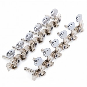 Zinc Alloy ABS Guitar Tuning Pegs Fully Enclosed Round Square Head Double Hole Knobs String Instrument Guitar Accessories