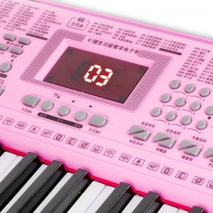 Smart Light-up 61 Keys Electric Organ Keyboard Instruments Teaching Function MP3 Playback Electric Piano for Beginners