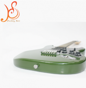Factory 39 Inch 6 String ST Electric Guitar High Gloss Forest Green HSS Pickups Tremolo Bridge Maple Neck Rosewood Fretboard
