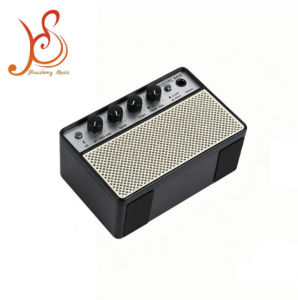 HUASHENGBA-10 10W Portable Mini Bass Guitar Amplifier, Bluetooth 5.1 Rechargeable Dual Channel Guitar Speaker with Clear Overdrive Effect