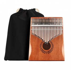 21 Key Kalimba Thumb Piano Mahogany  Finger Mbira Kids Adults Instrument Bear Shaped Transparent (NATURAL)
