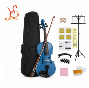 Plywood Beginner Violin, Multi‑Color Musical Instrument Violin Starter Kit with Hard Case, Bow, Rosin & Full Accessories for Students Beginners