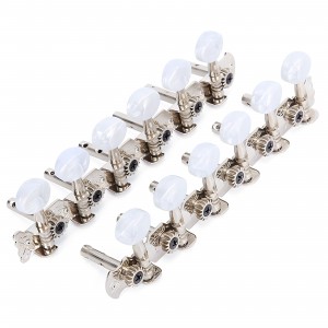 Zinc Alloy ABS Guitar Tuning Pegs Fully Enclosed Round Square Head Double Hole Knobs String Instrument Guitar Accessories