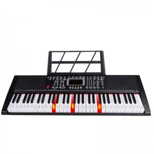 Smart Light-up 61 Keys Electric Organ Keyboard Instruments Teaching Function MP3 Playback Electric Piano for Beginners