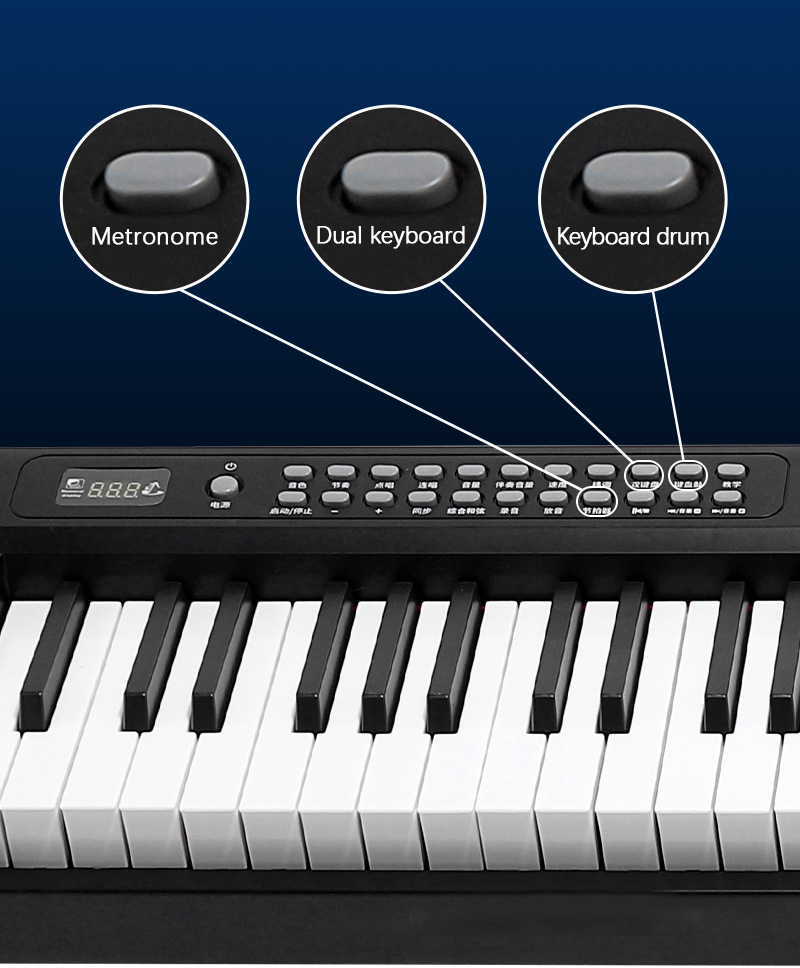 Standard Size Adults Piano 88 Key Electronic Keyboard Adults Intelligent  Electronic Keyboard Portable Music Soporte Teclado