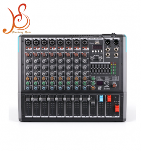 HSPA8 Professional 8-Channel Audio Mixer with 99 DSP Effects, 48V Phantom Power — Digital Mixing Console for Live Sound, Studio Recording, Podcasting, Instrument Mixing & Band Practice