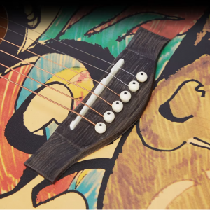 41″ Handpainting Colorful Basswood 6 String Cutaway Acoustic Guitar Custom Logo Guitar Acoustic for Sale