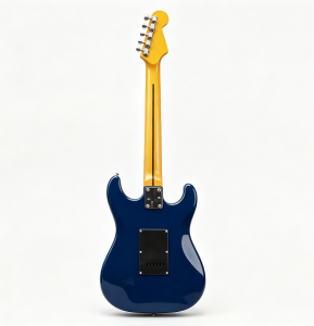 Huasheng Music Electric Guitar, Red Sunburst Flame Maple Top HSS Pickups Double-Locking Tremolo Solid Body Guitar for Beginner & Pro Players
