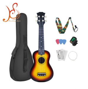 21 Inch Kids Ukulele Set with Bag, Ebony Fingerboard Plastic Mini Guitar Educational Music Instrument for Children Wholesale