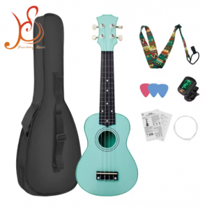 21 Inch Kids Ukulele Set with Bag, Ebony Fingerboard Plastic Mini Guitar Educational Music Instrument for Children Wholesale