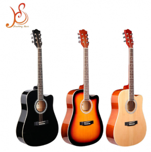 41 inch high‑gloss spruce top acoustic guitar OEM ODM student beginner guitar for kids adults