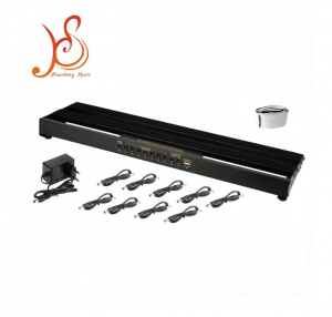 HSPR‑01S Guitar Pedalboard, Mini Aluminum Effect Pedal Board with Integrated Power Supply, Holds 5 Effects Pedals for Gig & Live Show