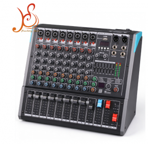 HSPA8 Professional 8-Channel Audio Mixer with 99 DSP Effects, 48V Phantom Power — Digital Mixing Console for Live Sound, Studio Recording, Podcasting, Instrument Mixing & Band Practice