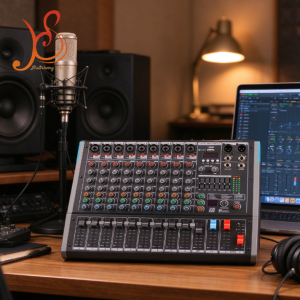 HSPA8 Professional 8-Channel Audio Mixer with 99 DSP Effects, 48V Phantom Power — Digital Mixing Console for Live Sound, Studio Recording, Podcasting, Instrument Mixing & Band Practice