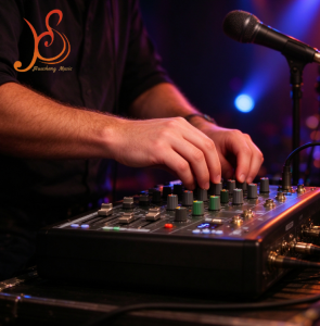 HSTD6 4-Channel Audio Mixer with 99 DSP Effects, 7-Band EQ & 48V Phantom Power — Professional Portable Mixing Console for Live Sound, Studio Recording, Podcasting & Instrument Mixing