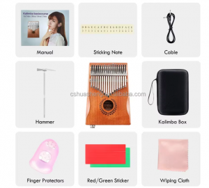 -Key Electric Kalimba Thumb Piano — Rosewood Nautilus Body with Built-in Pickup