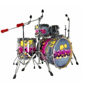 Spray painting Poplar birch wood acoustic drum set custom drum set
