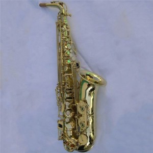 New Type Large Bell Instrument Trumpet Gold Plated Saxophone Alto Professional