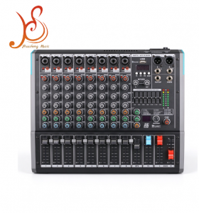 HSPA8 Professional 8 Channel Audio Mixer Sound Board Console with 99 DSP Effects 48V for Music Instrument Audio Mixer