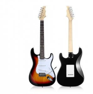 Huasheng 39 Inch Electric Guitar  Full Size Beginner’s Musical Instrument  Kit with 25 Watt Amplifier,Stand