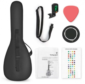 Soprano Ukulele 21Inch for Adult Beginner Students Kids Kit Hawaii Mini Guitar with Gig Bag String Pick Tuner Musical Instrument