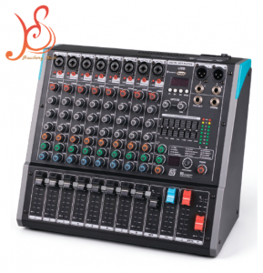 HSPA8 Professional 8 Channel Audio Mixer Sound Board Console with 99 DSP Effects 48V for Music Instrument Audio Mixer