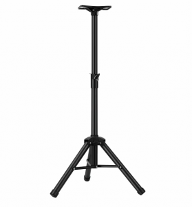 Iron Floor Speaker Stand with Tripod Bracket, Adjustable Rotatable 99 to 176cm Height Folding Portable with Rubber Capped Feet