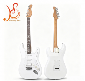 Factory Wholesale Carbonized ST Electric Guitar Poplar Solid Body Maple Neck Single Double Pickup Professional ST Electric Guitar for Adult Players Beginners Stage Performance