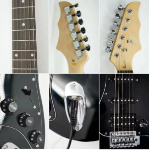 HUASHENG 39 Inch Full Size Electric Guitar OEM ODM Rosewood Guitar Electric with Amp, Bag, Capo, Shoulder Strap, String,