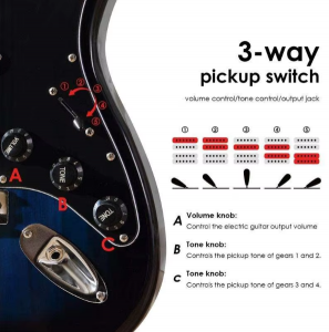 HUASHENG Trendy 39 Inch ST Guitar Electric OEM ODM High Quality Electric Guitar Musical Instrument for Beginners Professional